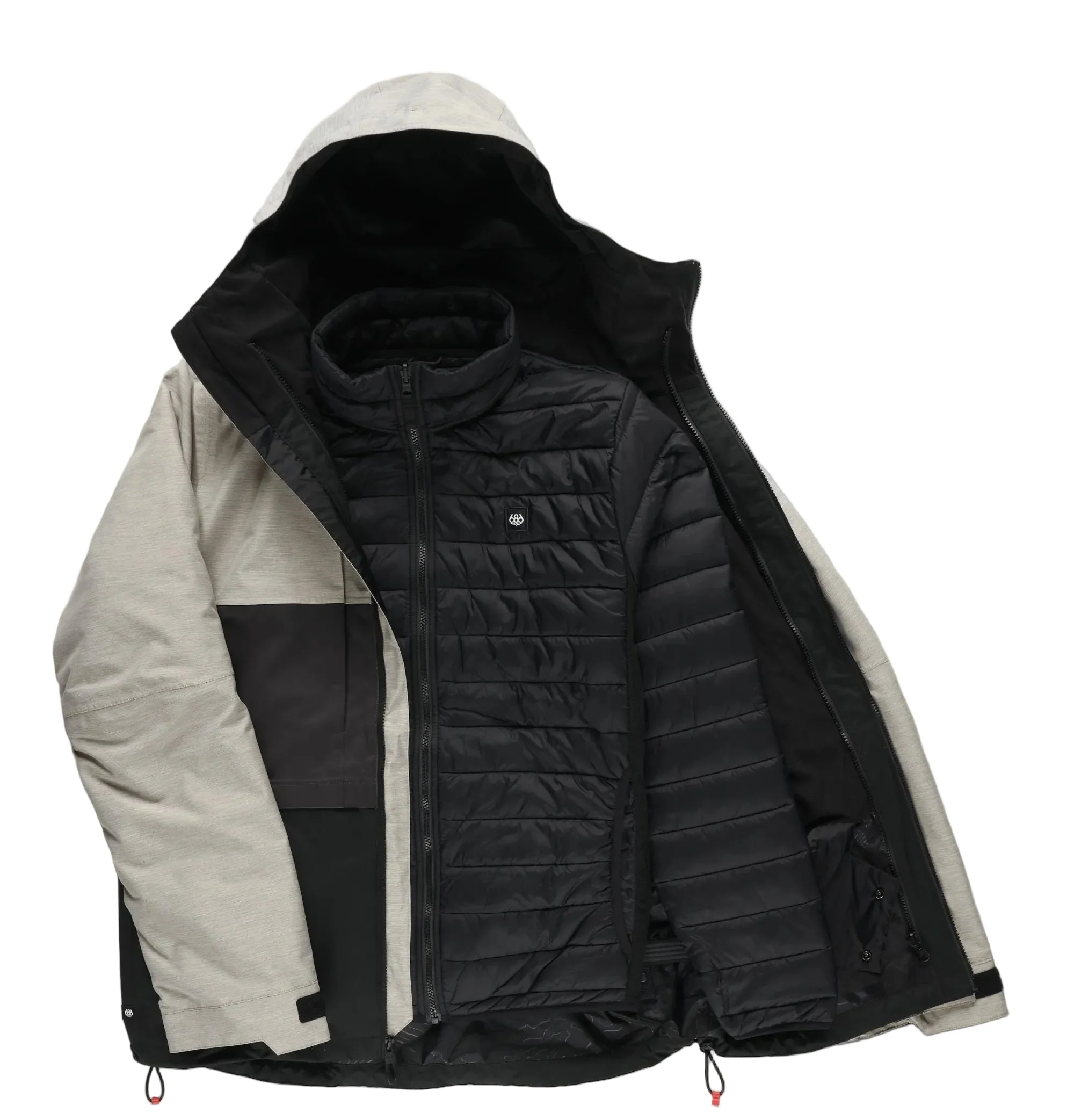 686 Smarty 3-in-1 Form Jacket - Mens white Heather - Image 3