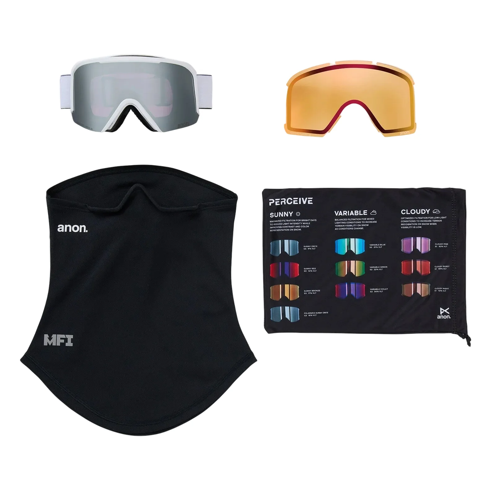 ANON NESA S goggles - White w/ Sunny Onyx - Image 5