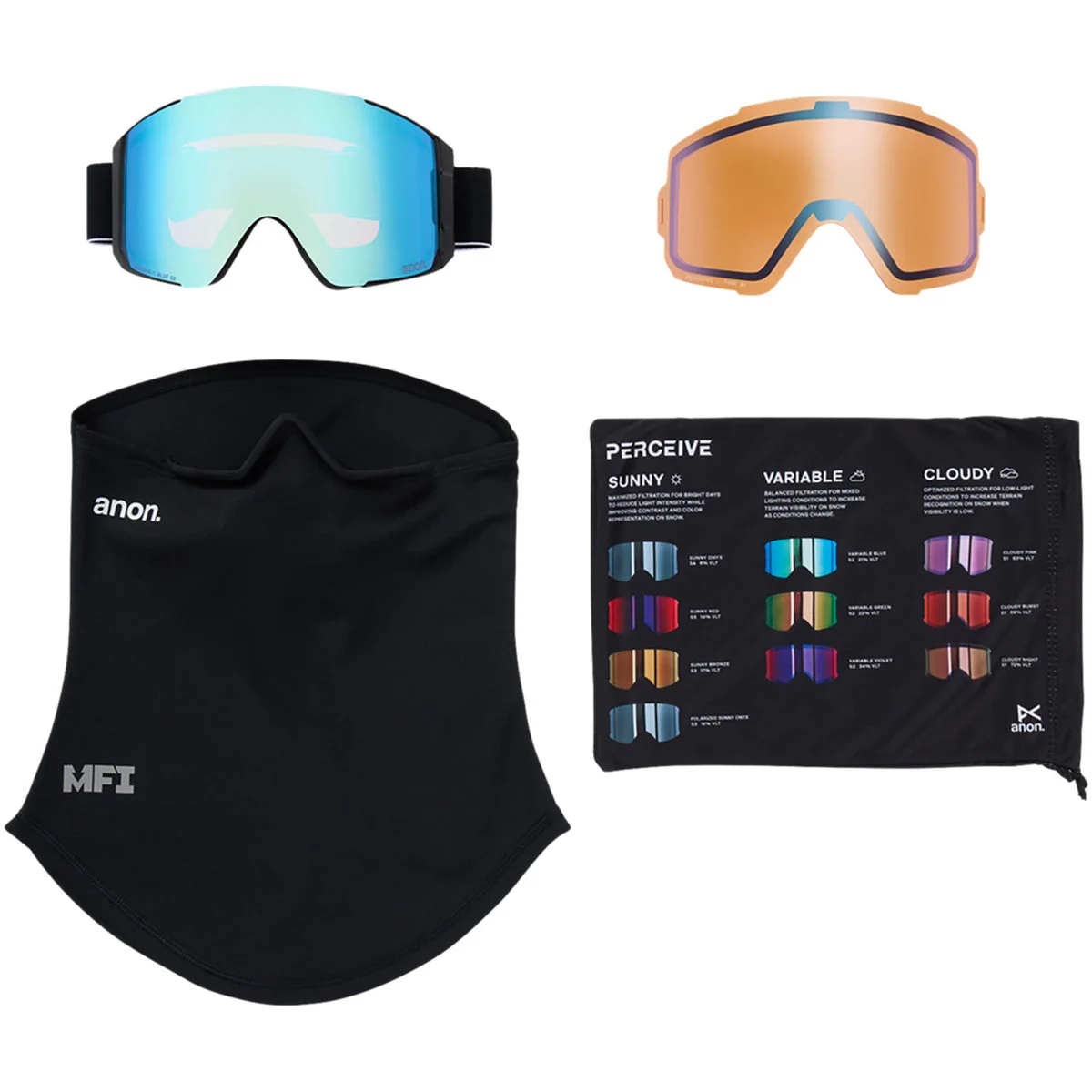 ANON Sync LB goggles - Black w/ Variable Blue - Image 5