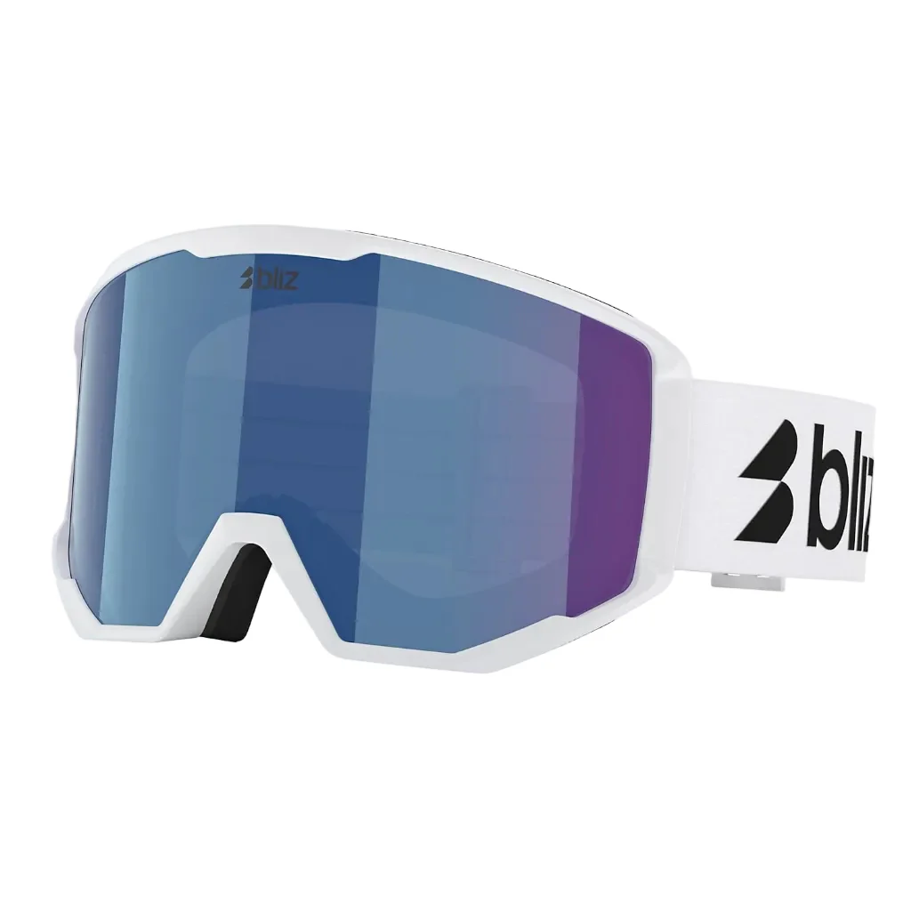 BLIZ Spark goggles - Matte White w/ Smoke & Blue