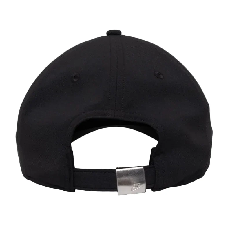 Nike Dri-FIT Club Structured Metal Logo Cap - Black/Metallic Gold - Image 2