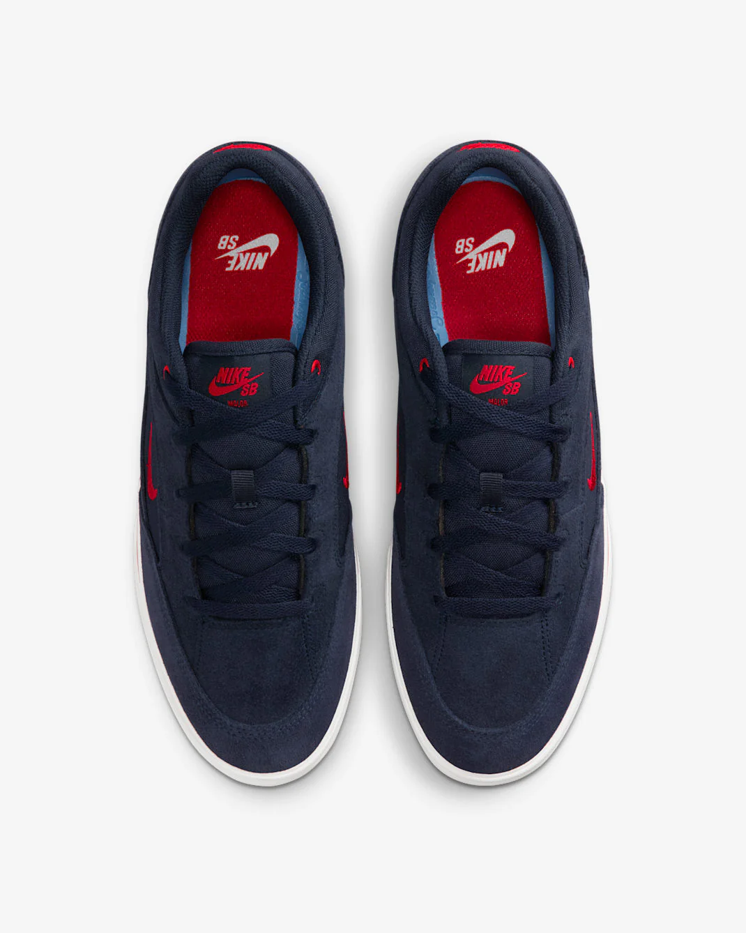 Nike SB Malor shoes - Obsidian Midnight Navy Summit White Gym Red - Image 3