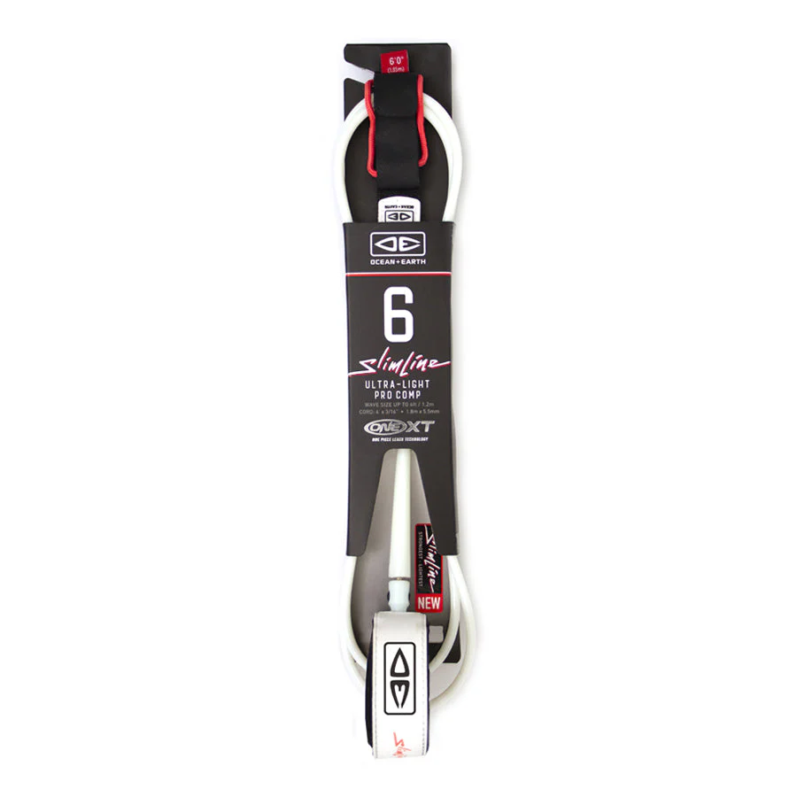 OCEAN AND EARTH One XT Slimline Pro 6ft Leash - White - Image 2