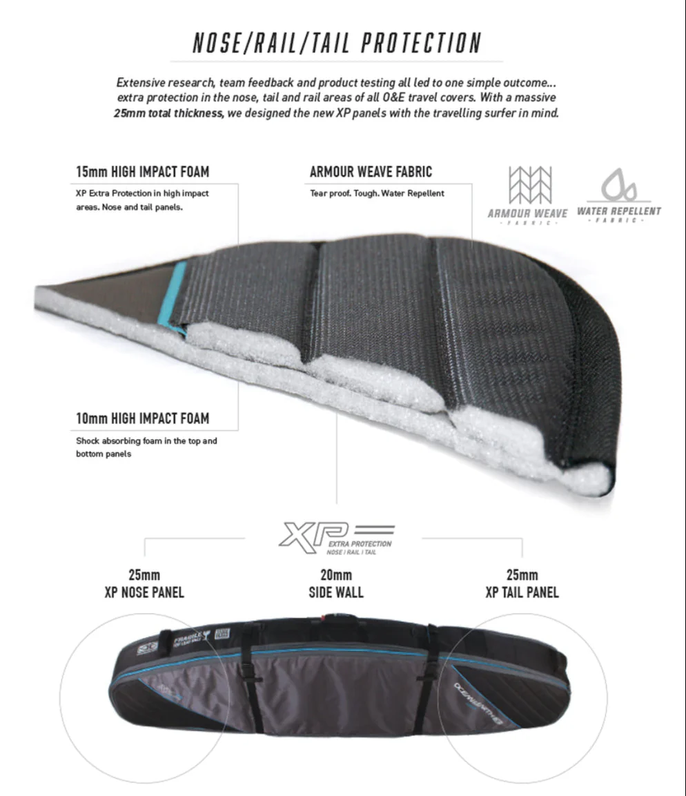 Ocean & Earth Aircon Longboard Board Cover - Black/Red - Image 2