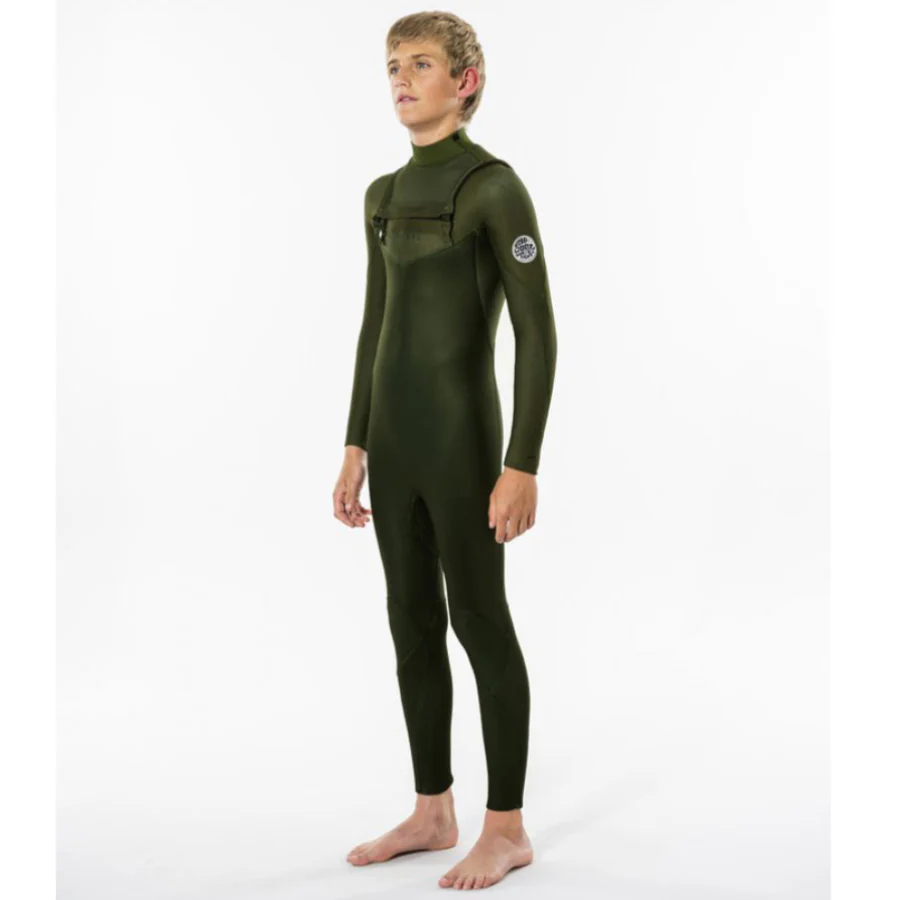 Rip Curl Dawn Patrol 32 Chest Zip Kids Steamer - Green