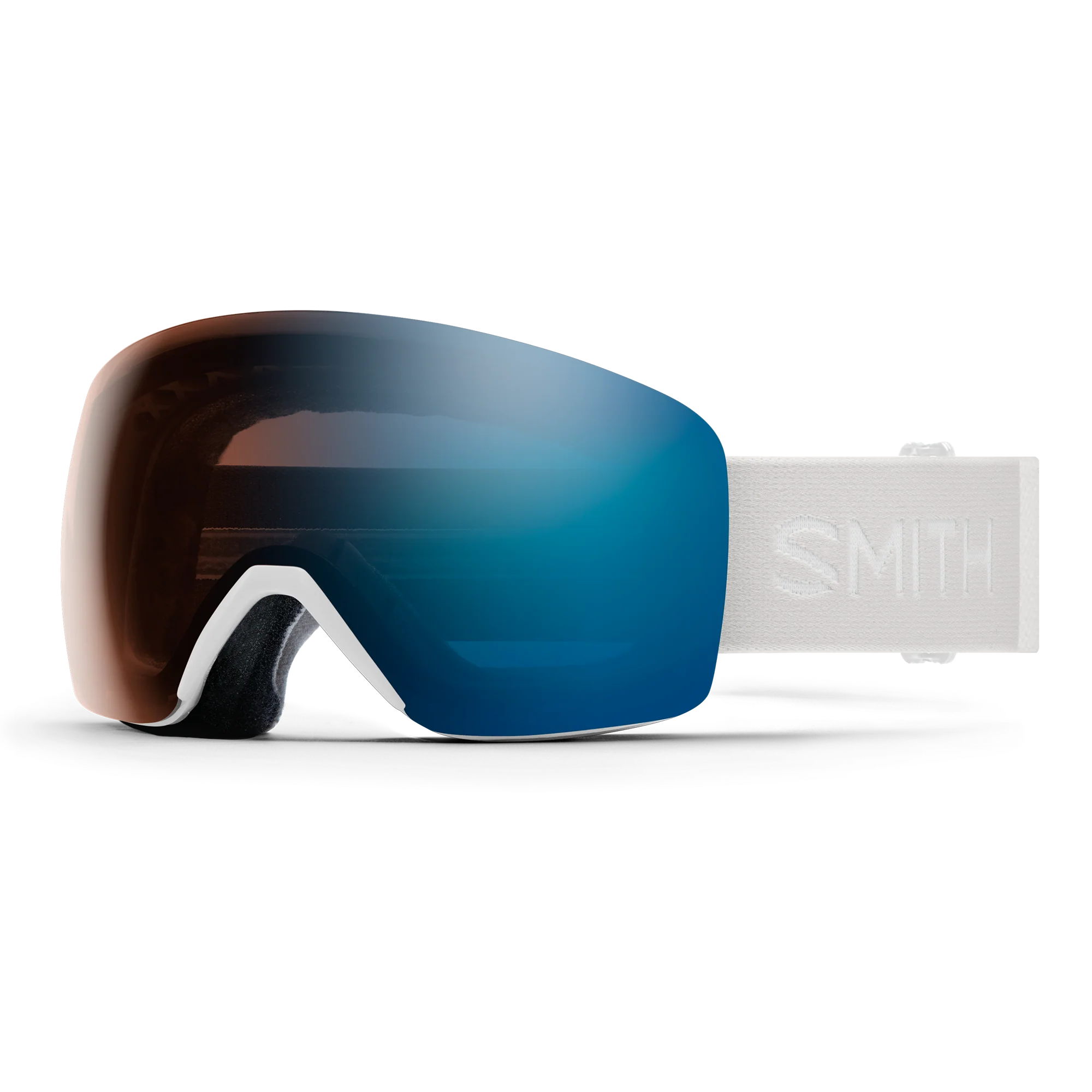 SMITH Skyline goggles - White Vapor w/ Pro Photchromic Blue Mirror