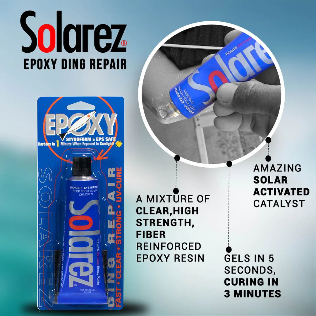 SOLAREZ Epoxy UV Cure Resin surfboard ding repair - 2oz - Image 2
