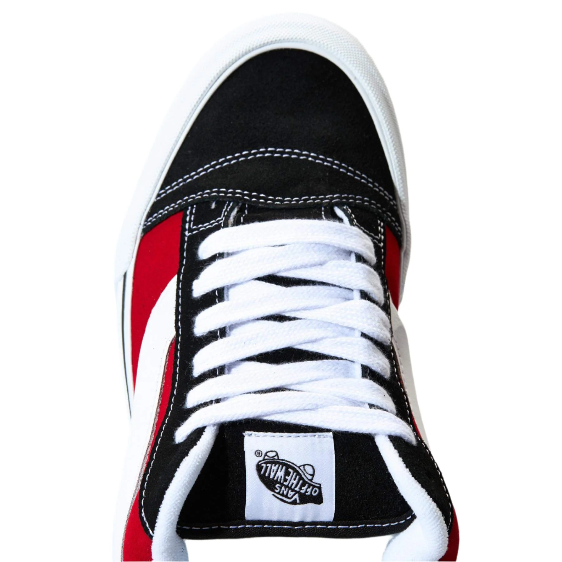 Vans KNU Skool Shoe - Red/True White - Image 3