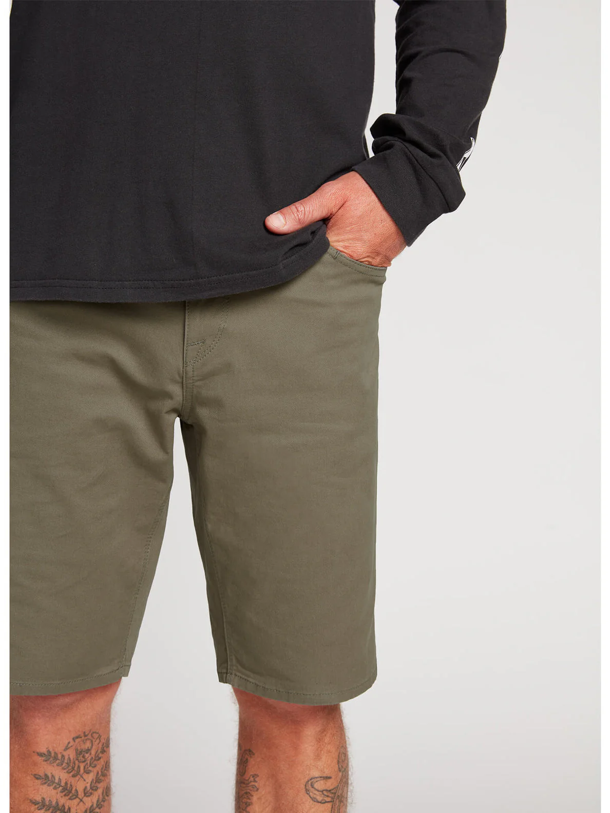 Volcom Solver Lite 5 Pocket Short - Army Green - Image 4